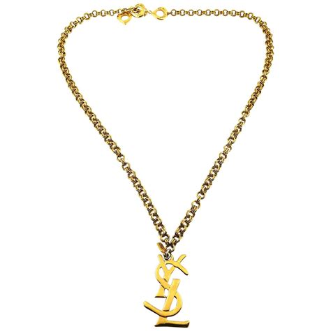 ysl necklace silver